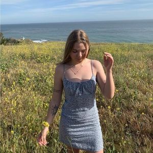 brandy melville light blue floral dress